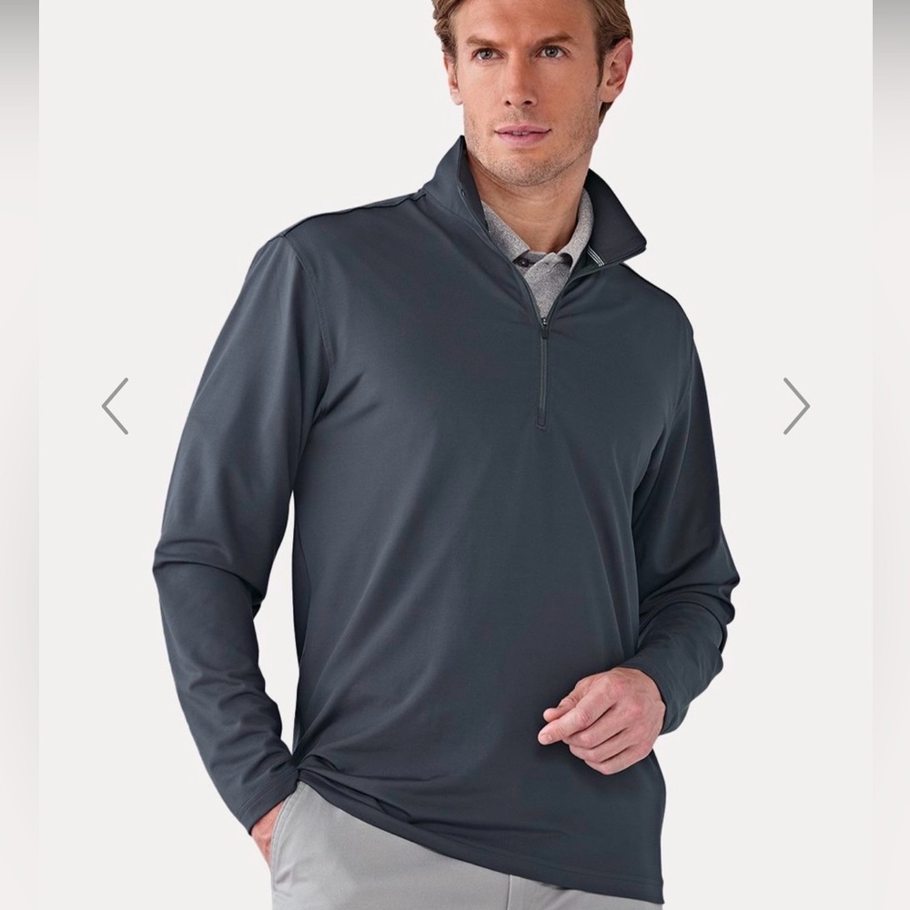 PARAGON Men's Blue Quarter-Zip Pullover-size Large *NEW w tags*